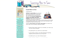 Desktop Screenshot of learninghowtosew.com